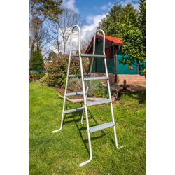 Escalera De Tijera Para Piscinas Elevadas De 120 Y 130 Cm Con Plataforma
