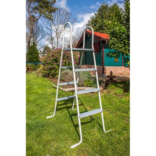 Escalera De Tijera Para Piscinas Elevadas De 120 Y 130 Cm Con Plataforma