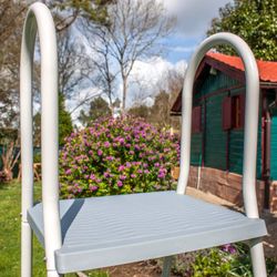 Escalera De Tijera Para Piscinas Elevadas De 120 Y 130 Cm Con Plataforma