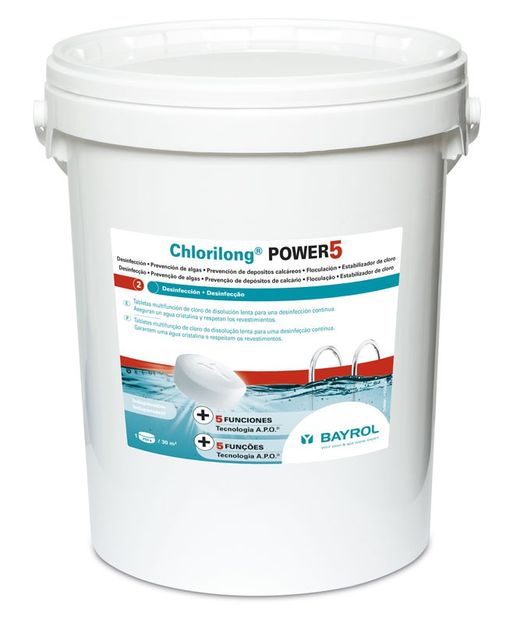 Chlorilong Power5 Bayrol Tabletas Multifunción De 250G